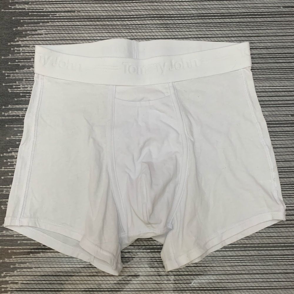 Tommy John Mens Cotton Trunk Underwear White S